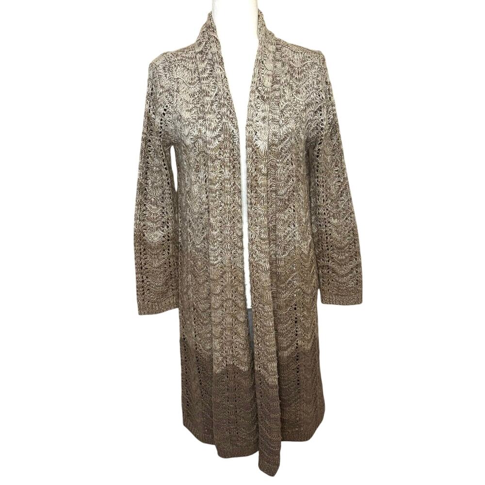 Style & Co Women’s M Crochet Cardigan Brown